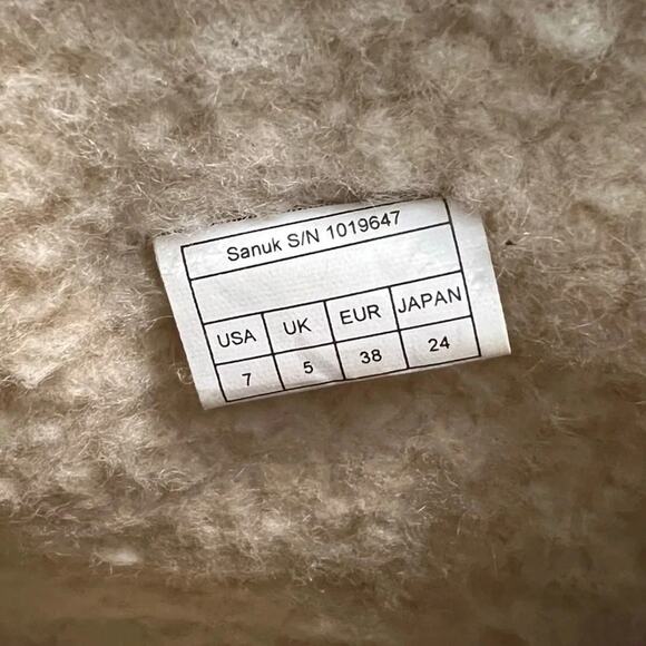 Sanuk Nice Bootah Lx Tan Tobacco / Vintage Rainbow Ankle Bootie Size 7 Womens - Picture 10 of 10